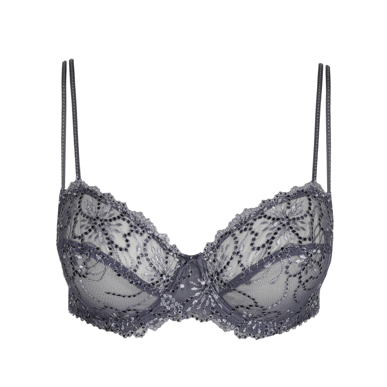 Jane Blue Shadow Balcony Bra Horizontal Seam