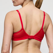 Louie True Red Padded Balcony Bra