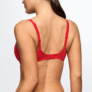 Cyrile True Red Padded Plunge Bra