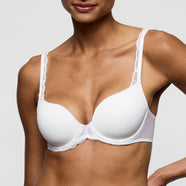 Heleen White Padded Bra Heartshape