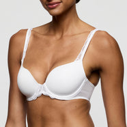 Heleen White Padded Bra Heartshape
