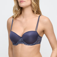Jane Blue Shadow Padded Balcony Bra