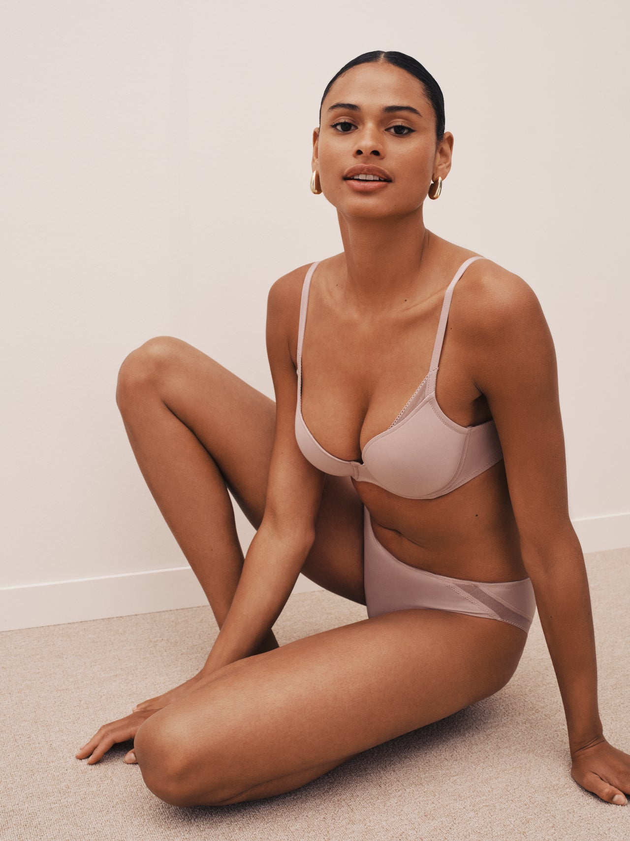 Milao Shadow Grey Padded Bra Heartshape
