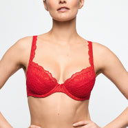 Cyrile True Red Push-up Bra Removable Pads