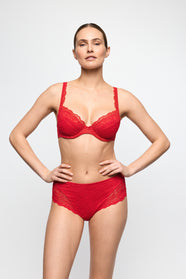 Cyrile True Red Push-up Bra Removable Pads