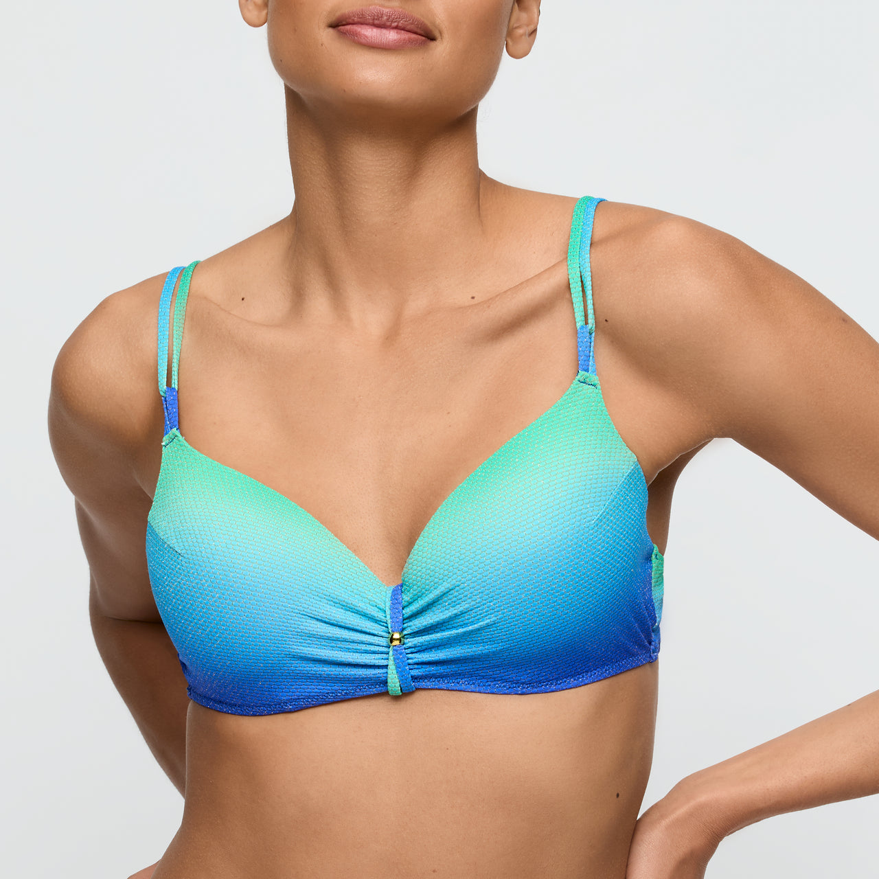 Nusa Dua Seascape Padded Plunge Bikini Top