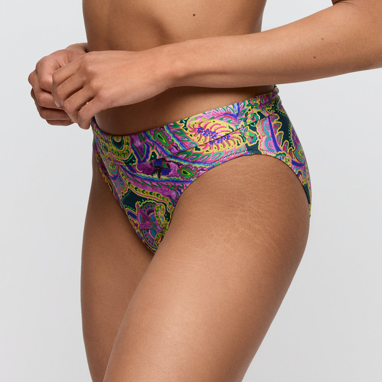 Jolise Tropical Paisley Bikini Fold Briefs