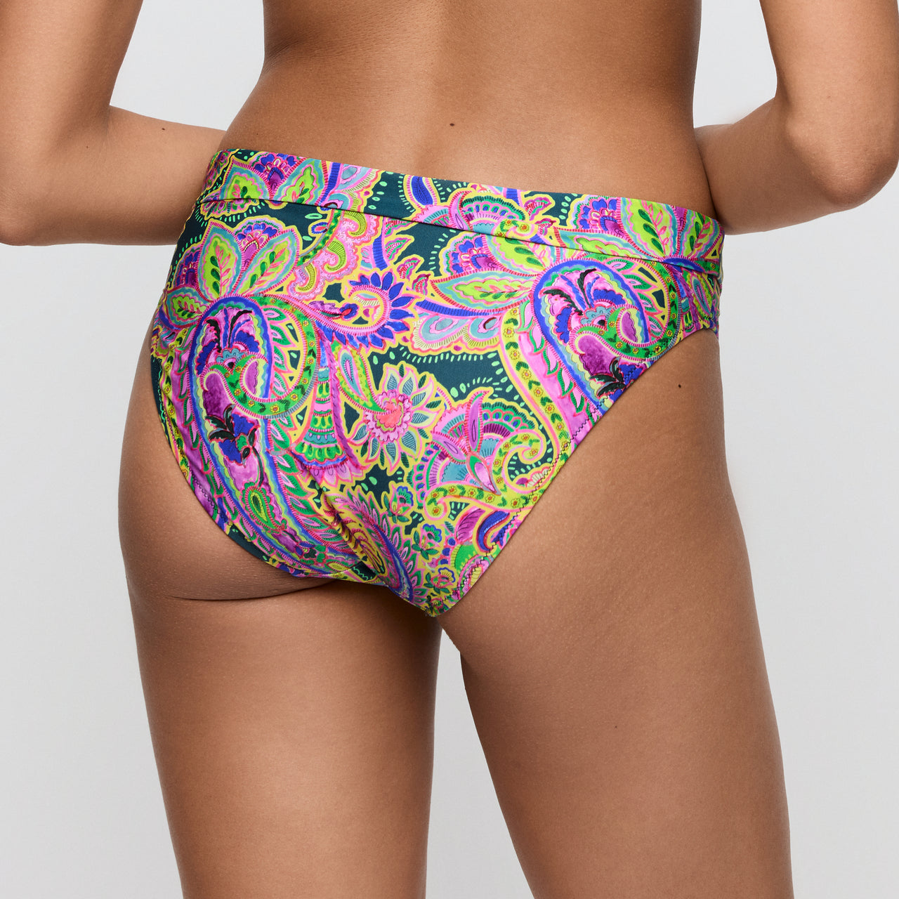 Jolise Tropical Paisley Bikini Fold Briefs