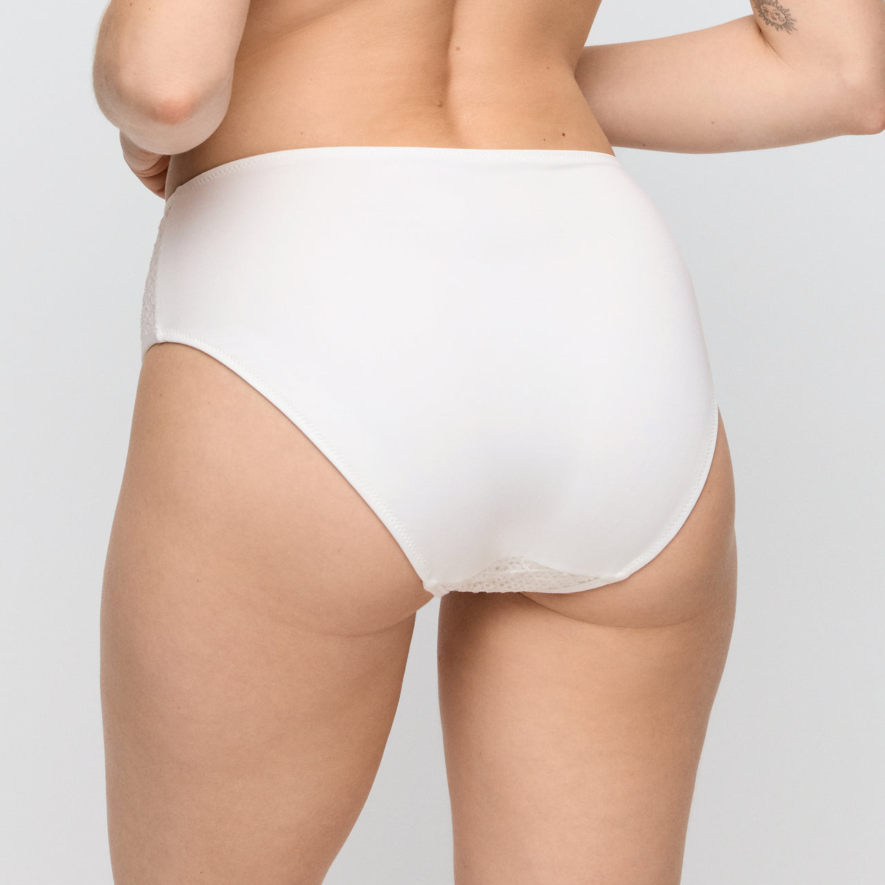 Taleah Elfin White Bikini Full Briefs