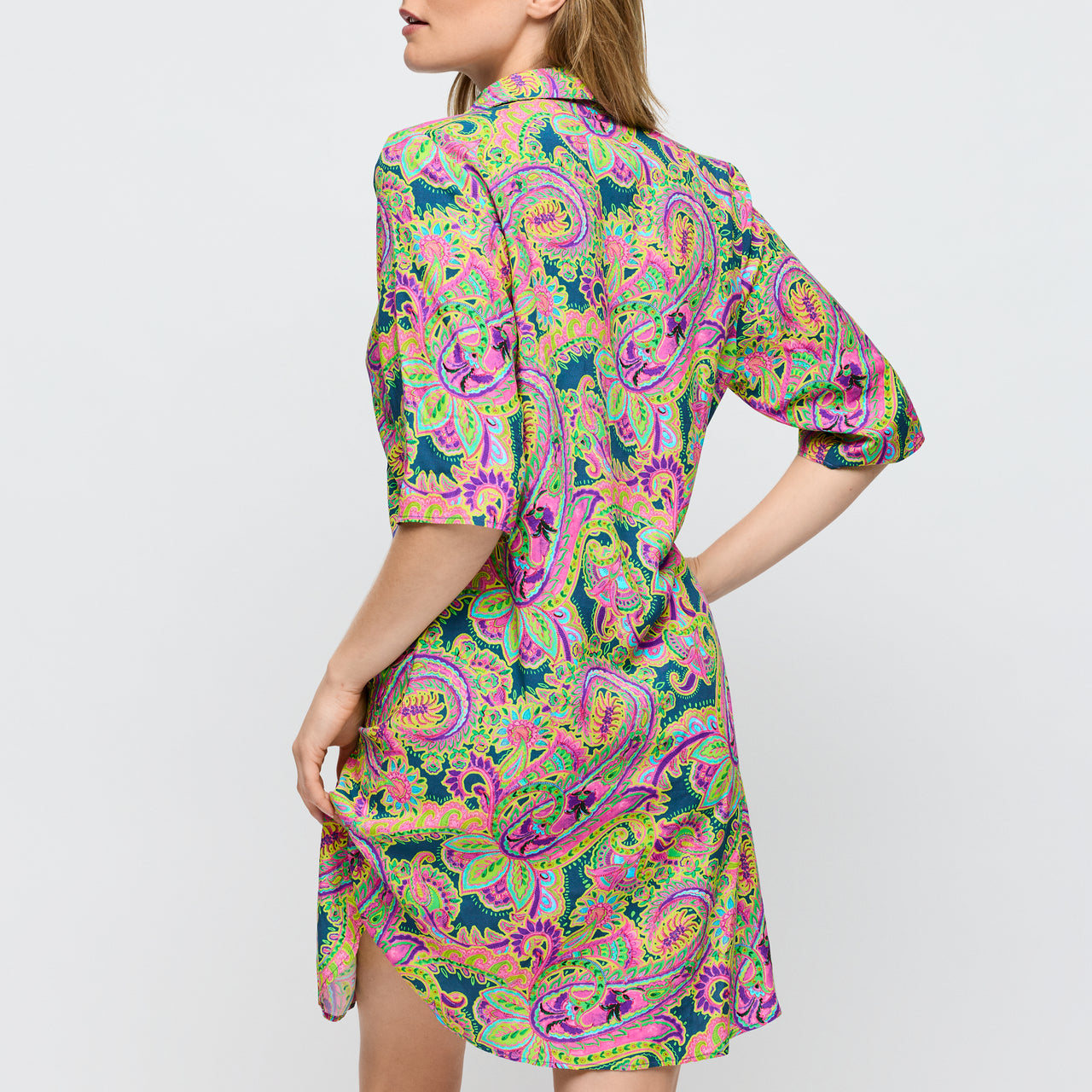 Jolise Tropical Paisley Swimwear Dress Short