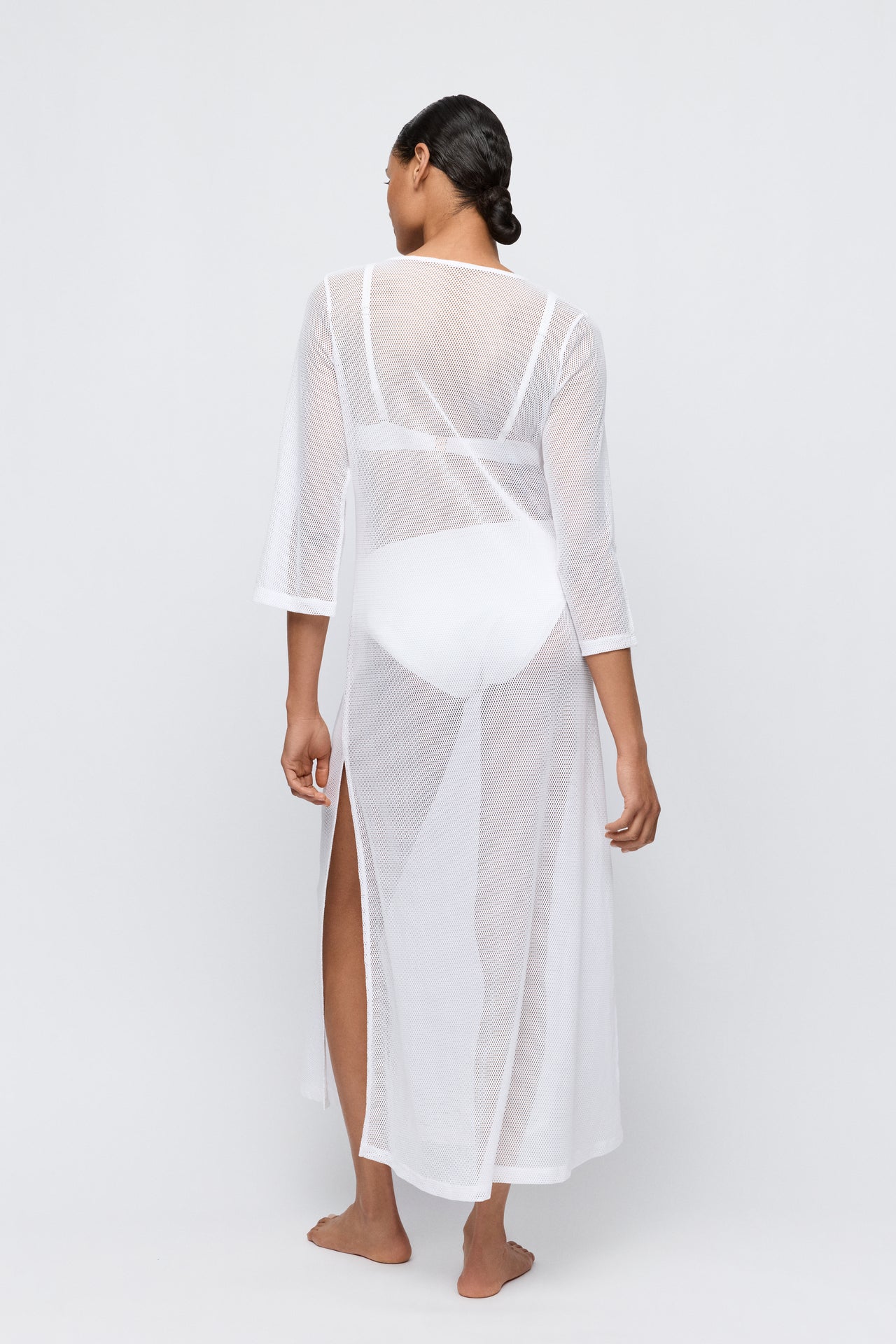 Taleah Elfin White Swimwear Kaftan