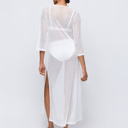 Taleah Elfin White Swimwear Kaftan