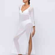 Taleah Elfin White Swimwear Kaftan