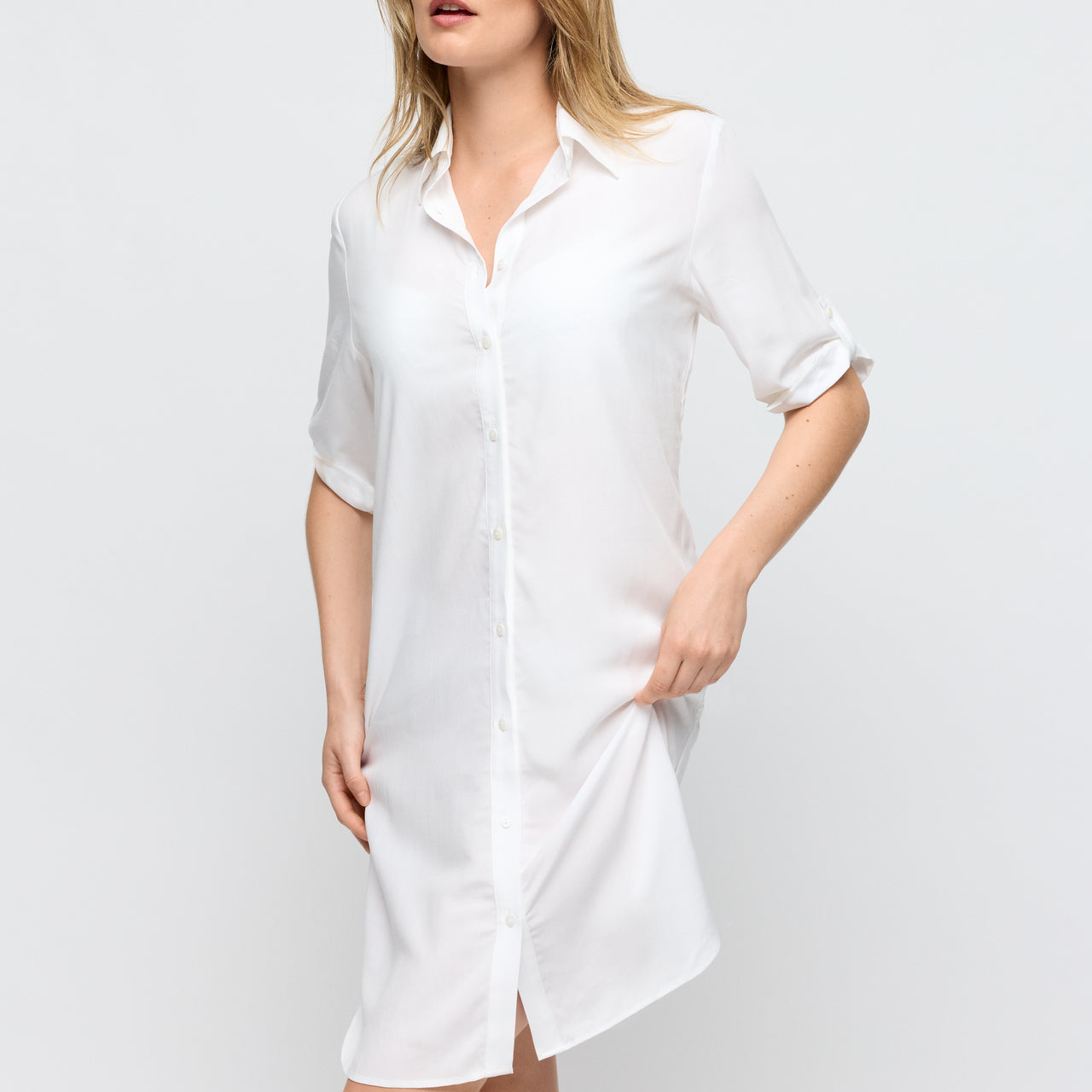 Taleah Elfin White Swimwear Dress Short