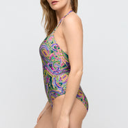 Jolise Tropical Paisley Padded Swimsuit Wireless