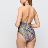 Jolise Tropical Paisley Padded Swimsuit Wireless