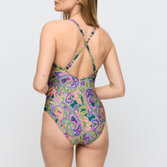 Jolise Tropical Paisley Padded Swimsuit Wireless