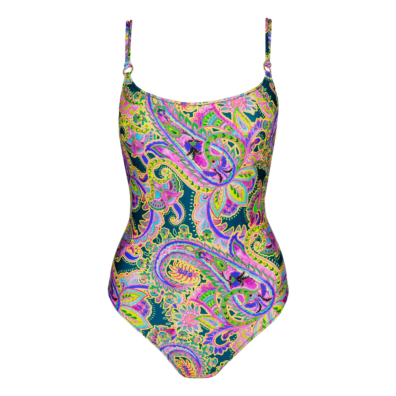 Jolise Tropical Paisley Padded Swimsuit Wireless