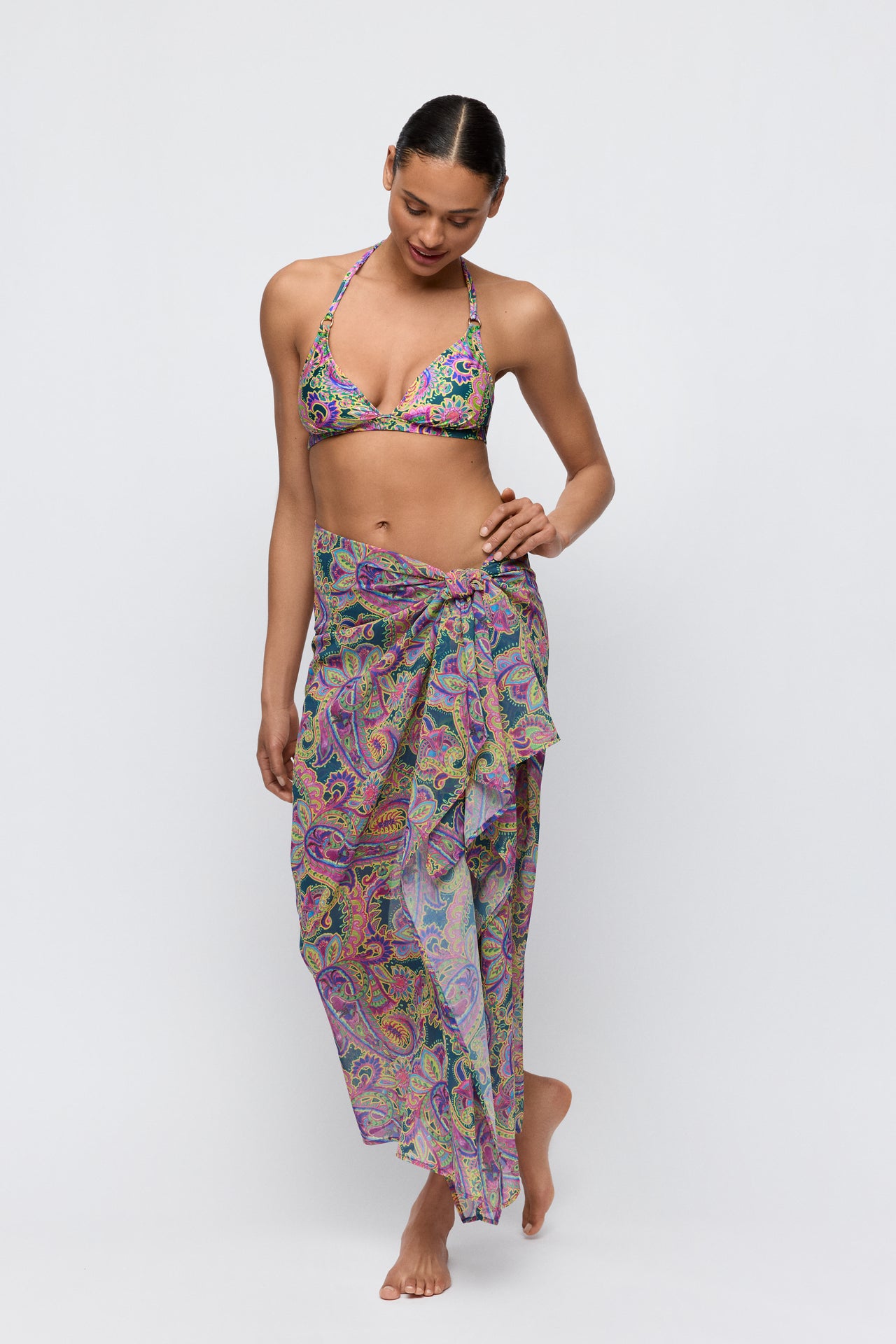 Jolise Tropical Paisley Swimwear Pareo