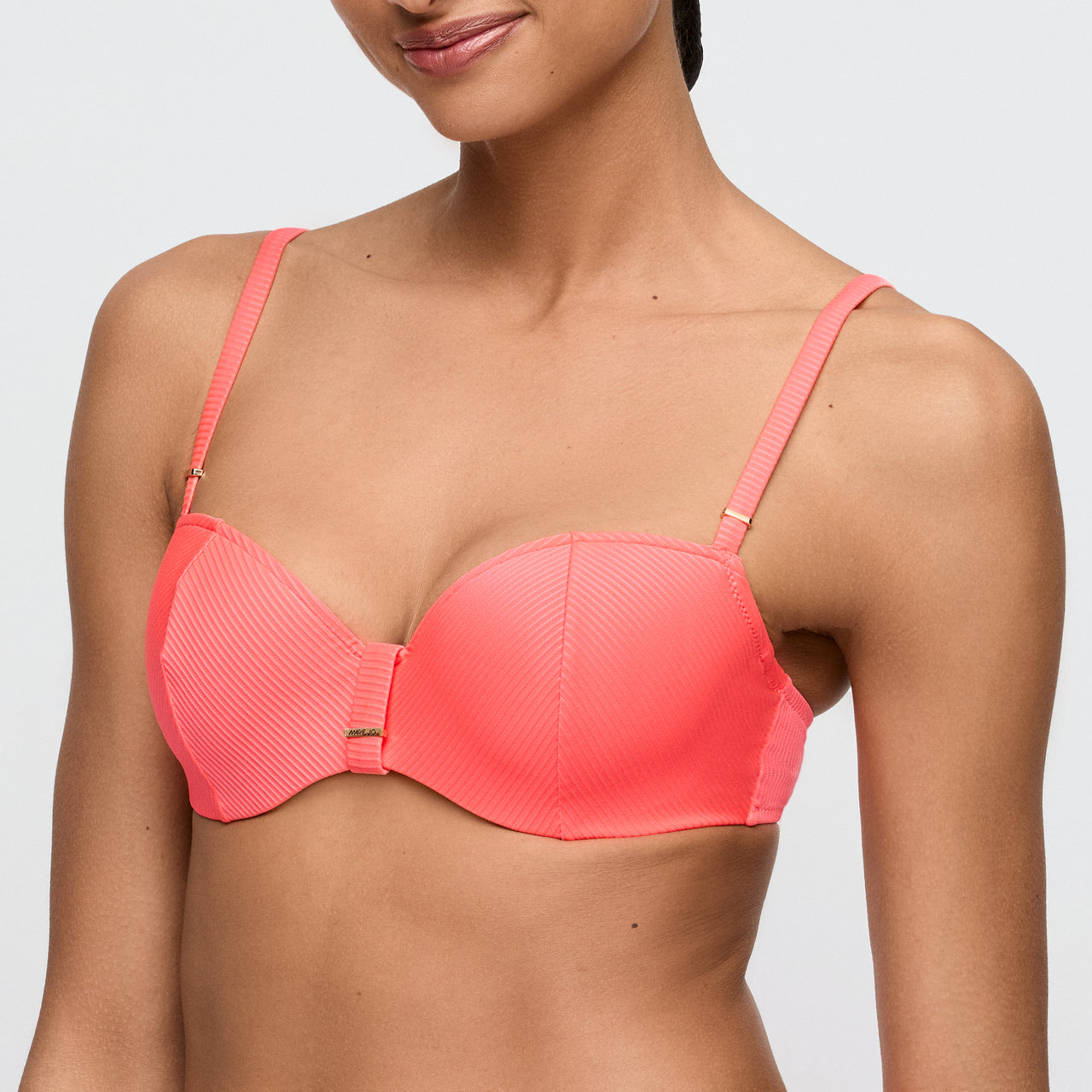 Cassie Neon Fiesta Padded Balcony Bikini Top