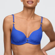 Emly Electric Blue Padded Bikini Top Heartshape