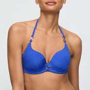 Emly Electric Blue Padded Bikini Top Heartshape
