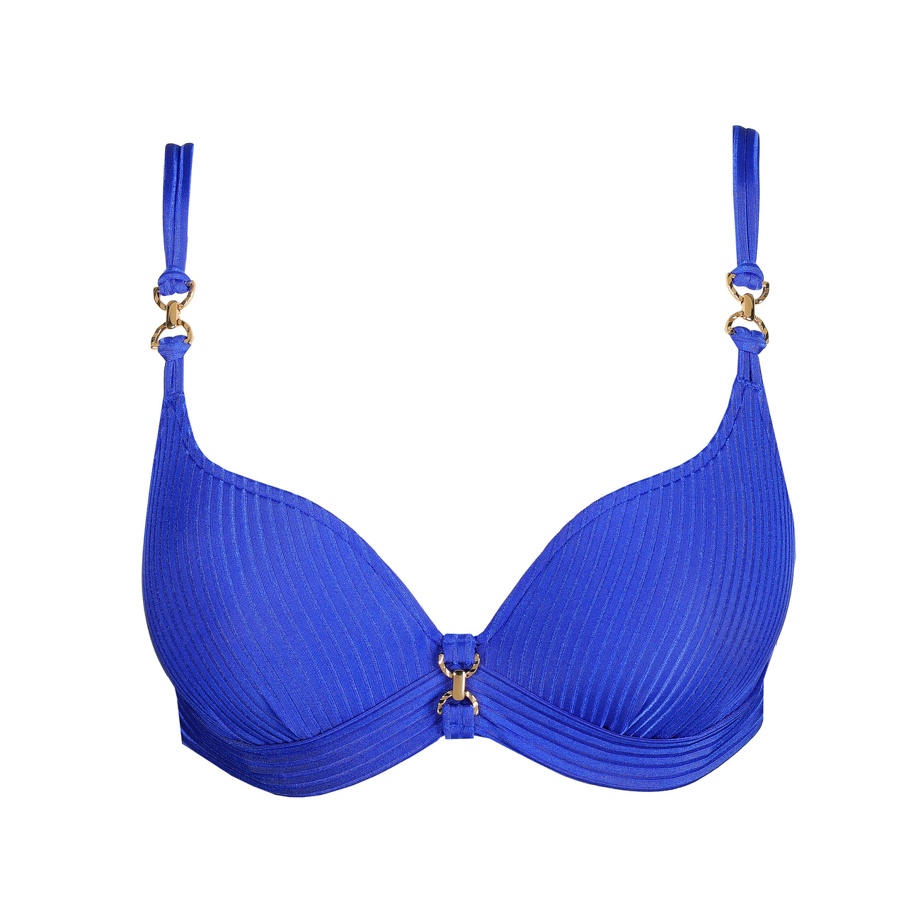 Emly Electric Blue Padded Bikini Top Heartshape