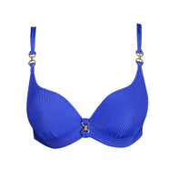 Emly Electric Blue Padded Bikini Top Heartshape
