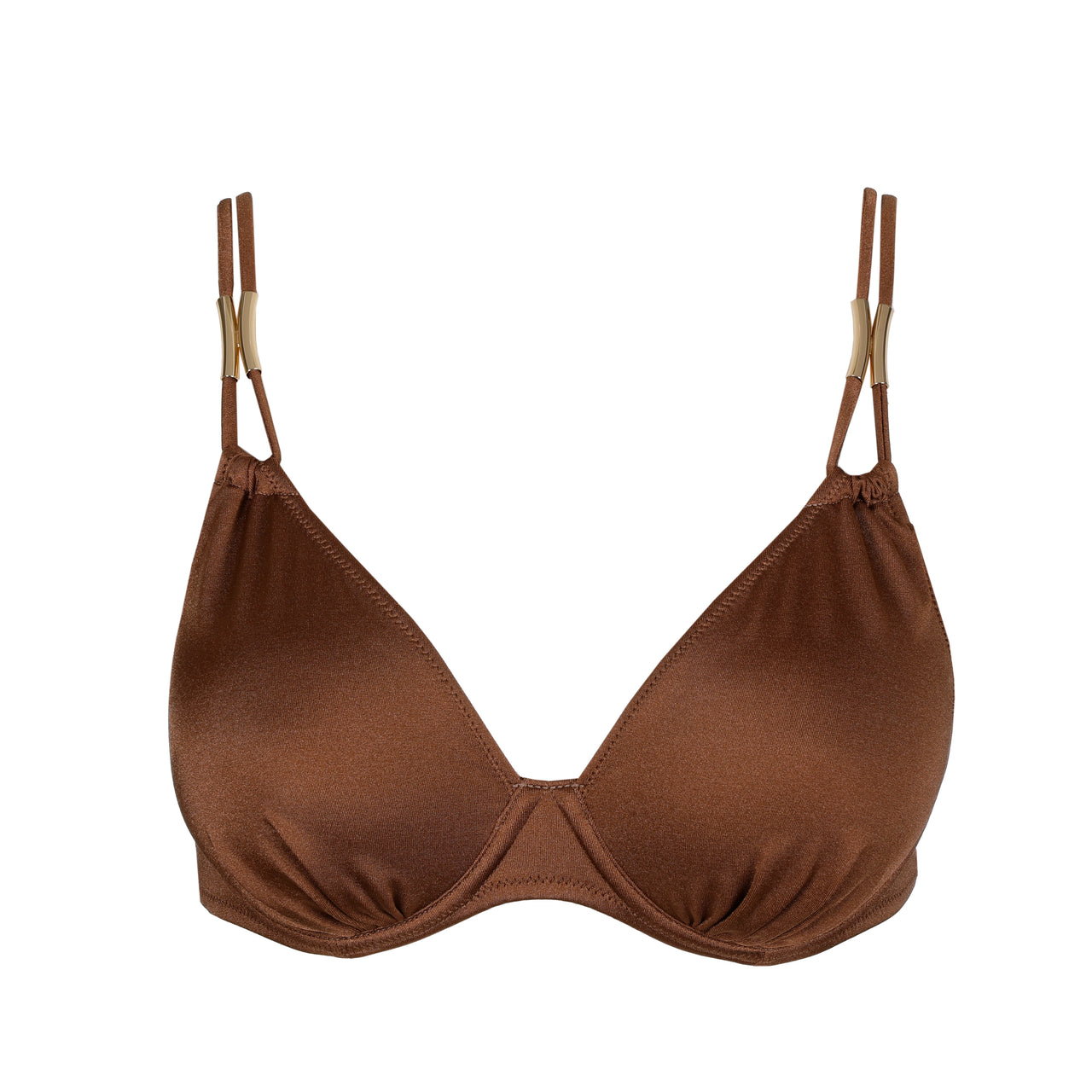 Hello Sunset Sepia Padded Bikini Top Heartshape