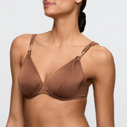 Hello Sunset Sepia Padded Bikini Top Heartshape
