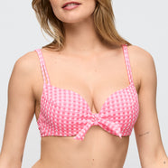 Mary Lynn Rose Gingham Padded Bikini Top Heartshape