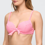 Mary Lynn Rose Gingham Padded Bikini Top Heartshape