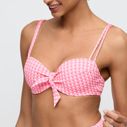 Mary Lynn Rose Gingham Padded Balcony Bikini Top