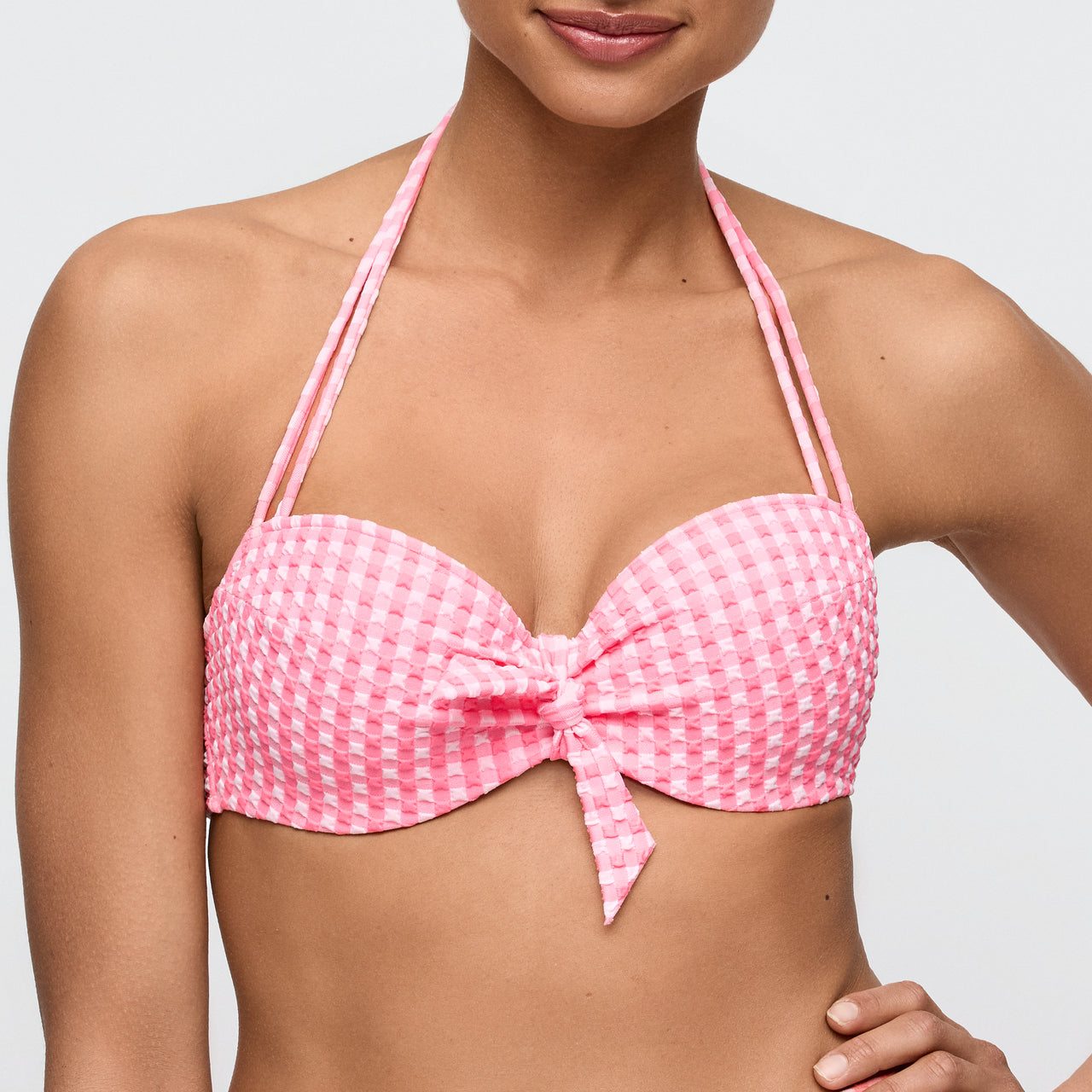 Mary Lynn Rose Gingham Padded Balcony Bikini Top