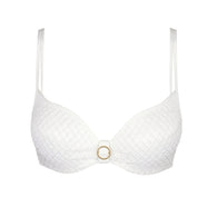 Taleah Elfin White Padded Bikini Top Heartshape