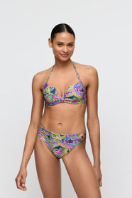 Jolise Tropical Paisley Padded Bikini Top Heartshape