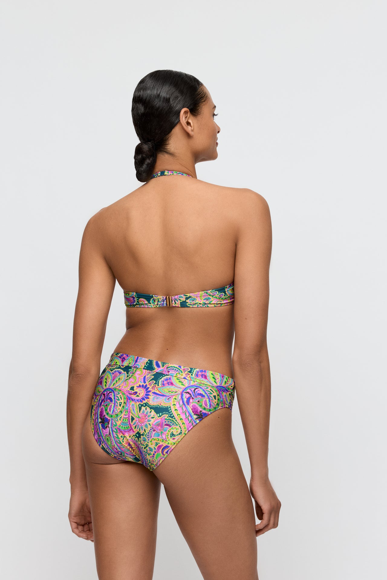 Jolise Tropical Paisley Padded Bikini Top Heartshape