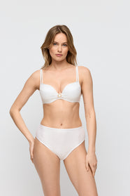 Taleah Elfin White Padded Bikini Top Heartshape
