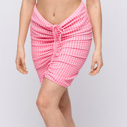 Mary Lynn Rose Gingham Swimwear Stretch Skirt