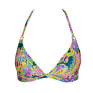 Jolise Tropical Paisley Padded Triangle Bikini Top