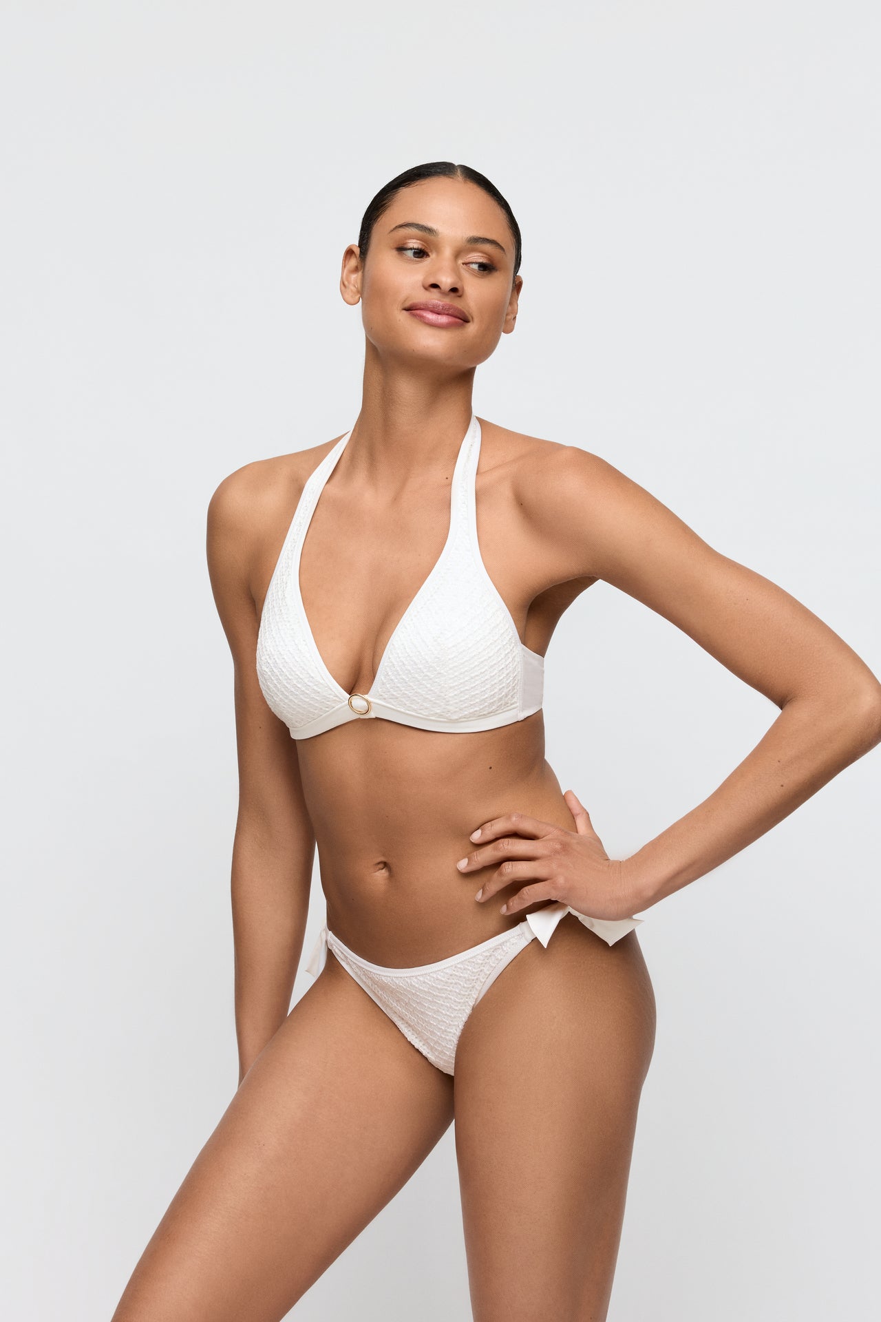 Taleah Elfin White Bikini Briefs Waist Ropes