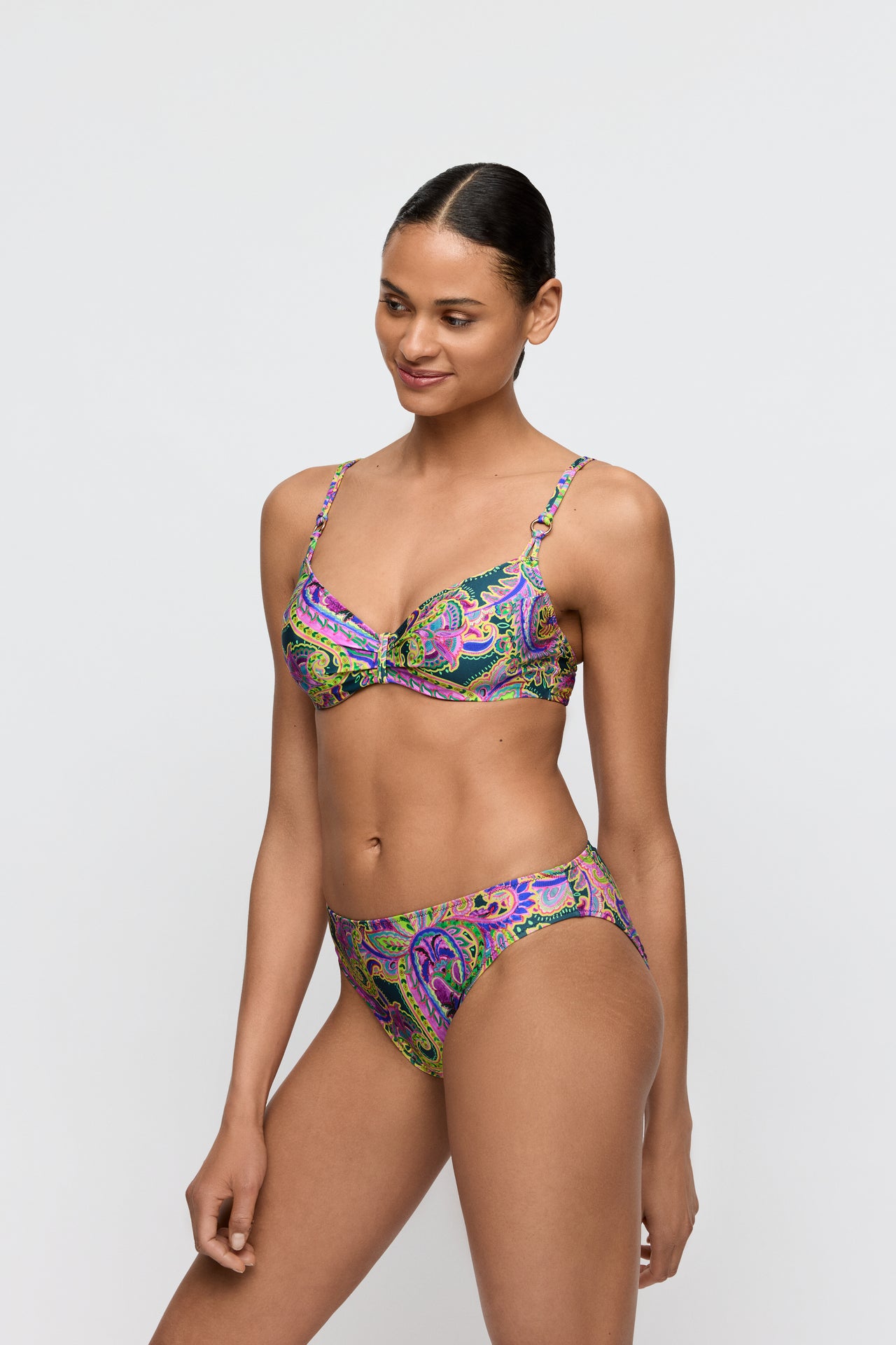 Jolise Tropical Paisley Full Cup Bikini Top
