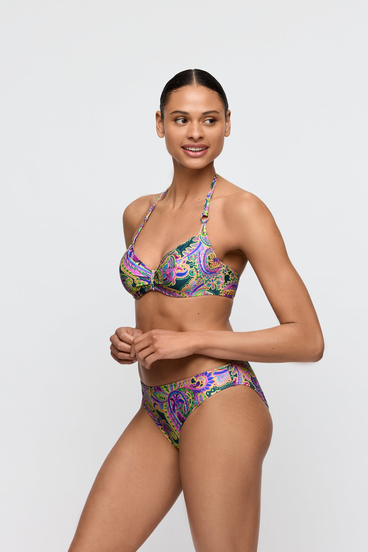 Jolise Tropical Paisley Full Cup Bikini Top