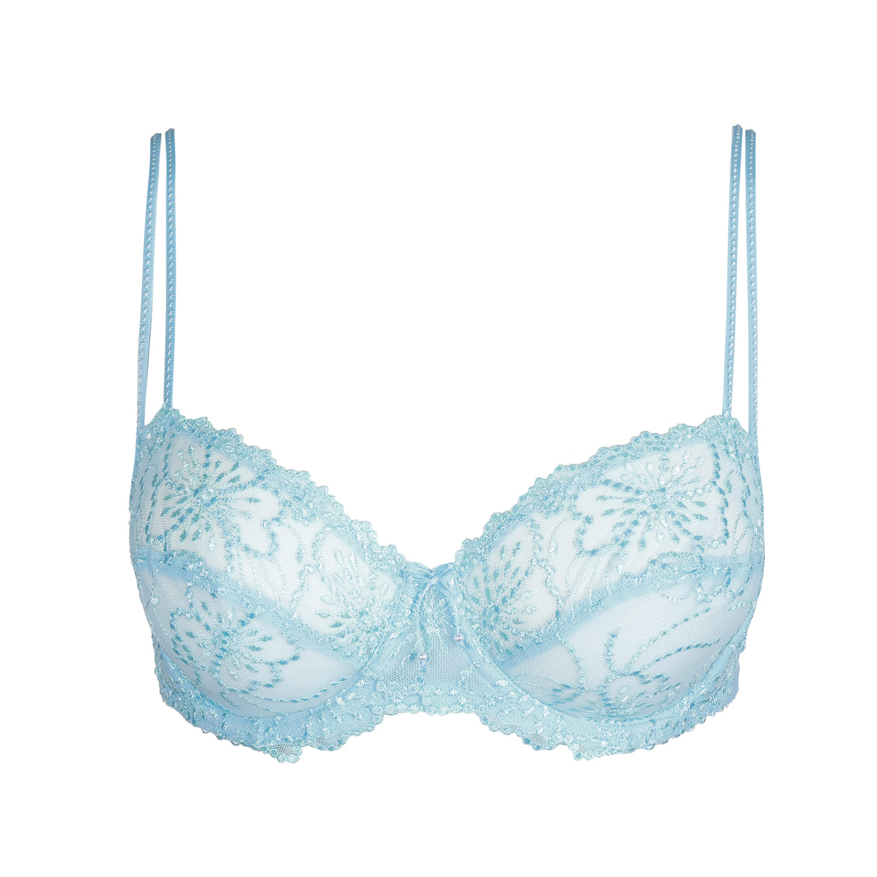 Jane Milky Blue Balcony Bra Horizontal Seam