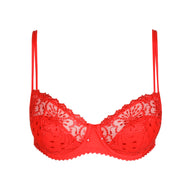 Jane True Red Half Padded Balcony Bra
