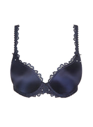 Jane Velvet Blue Padded Bra Heartshape