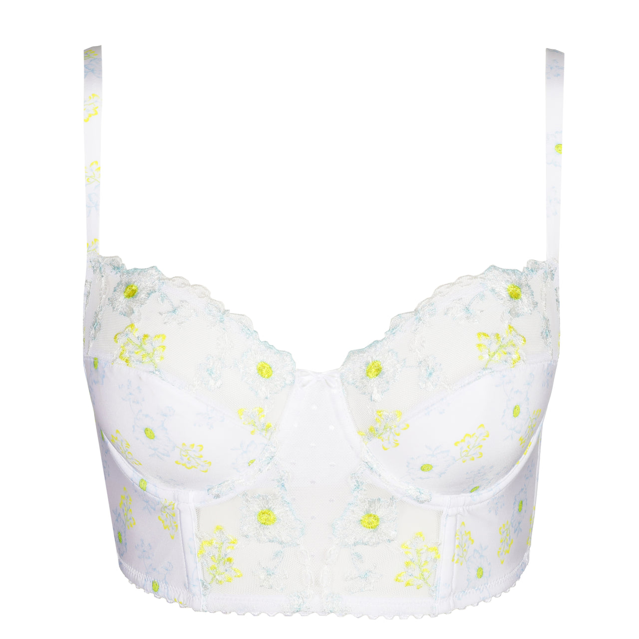 Chen White Yacht Balcony Bra Horizontal Seam