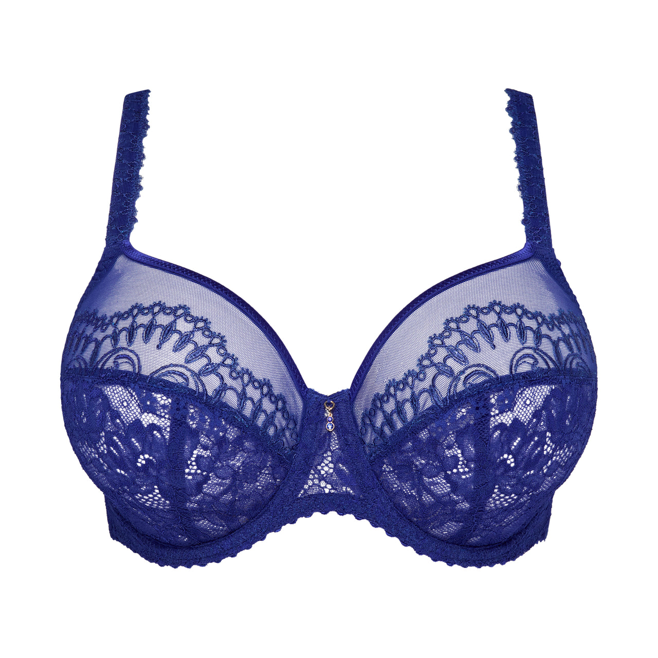 Shimla Crazy Blue Balcony Bra Vertical Seam