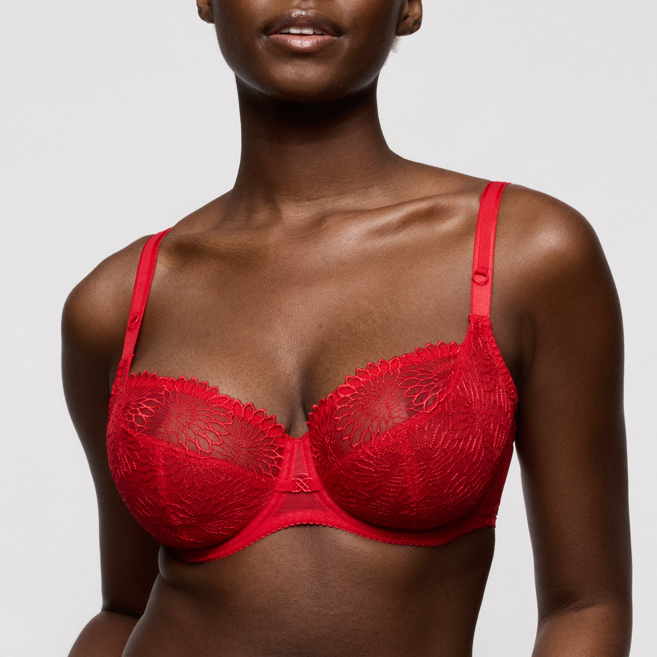 Sophora True Red Balcony Bra Tulip Seam
