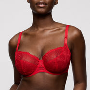 Sophora True Red Balcony Bra Tulip Seam